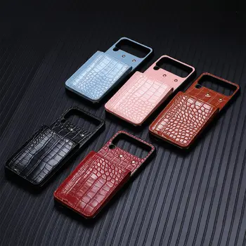 Защита От царапин Для Samsung Galaxy Z Flip 4 Кожаный Бумажник С Отделением Для Карт, Магнитный Поглощающий Кронштейн, Противоударная Крышка Телефона