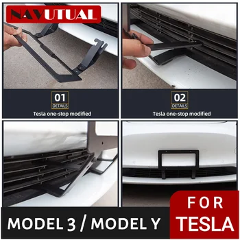 Новая Энергетическая Лицензия Для Tesla Model 3/Y Рамка Пластины Боковая Модификация Передней Части Автомобиля Аксессуары Артефактные Детали Американского Стандарта