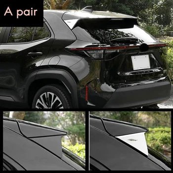 Для Toyota Yaris Cross 2020 2021 Хромированный ABS Наружный боковой спойлер заднего стекла с тройной угловой отделкой крышки