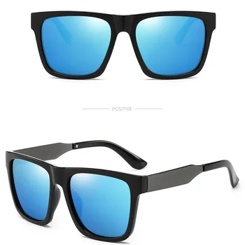 Новые модные солнцезащитные очки с квадратной оправой, Винтажные мужские поляризованные солнцезащитные очки для вождения, устойчивые к ультрафиолетовому излучению Очки UV400 1