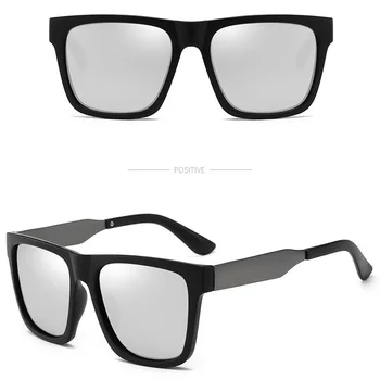 Новые модные солнцезащитные очки с квадратной оправой, Винтажные мужские поляризованные солнцезащитные очки для вождения, устойчивые к ультрафиолетовому излучению Очки UV400 3