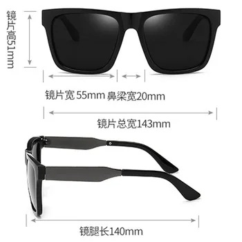 Новые модные солнцезащитные очки с квадратной оправой, Винтажные мужские поляризованные солнцезащитные очки для вождения, устойчивые к ультрафиолетовому излучению Очки UV400 5