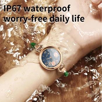 Женские умные часы с блестками, интеллектуальное уведомление, IP67, водонепроницаемый, с блестящими стразами, монитор сердечного ритма, умные часы 5