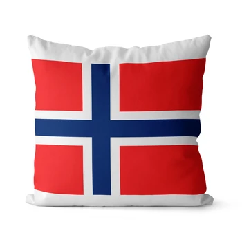 WUZIDREAM Home Decor Наволочка с Норвежским Флагом Украшение Наволочки Наволочка Декоративная Наволочка Для Подушки
