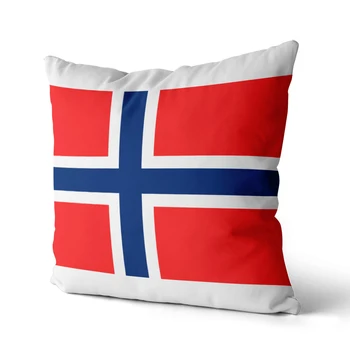 WUZIDREAM Home Decor Наволочка с Норвежским Флагом Украшение Наволочки Наволочка Декоративная Наволочка Для Подушки 1