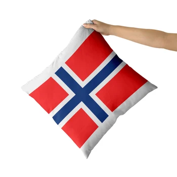 WUZIDREAM Home Decor Наволочка с Норвежским Флагом Украшение Наволочки Наволочка Декоративная Наволочка Для Подушки 2