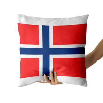 WUZIDREAM Home Decor Наволочка с Норвежским Флагом Украшение Наволочки Наволочка Декоративная Наволочка Для Подушки 3