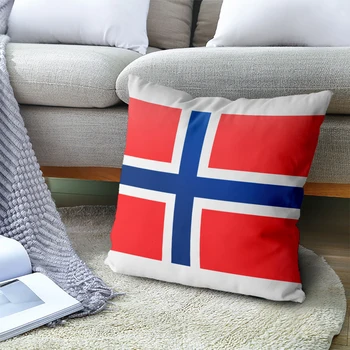 WUZIDREAM Home Decor Наволочка с Норвежским Флагом Украшение Наволочки Наволочка Декоративная Наволочка Для Подушки 5
