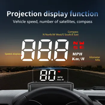 Проектор головного дисплея автомобиля, цифровой спидометр автомобиля, Двухсистемный дисплей GPS, сигнализация о превышении скорости, сигнализация об усталости при вождении 1