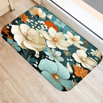 Дверной коврик с цветочным рисунком ZHENHE, нескользящий коврик для пола, коврик для ванной, ковер для кухни, украшение дома