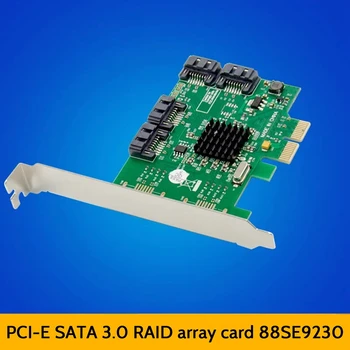 PCIE На 4-портовую карту расширения RAID SATA 6G Адаптер для жесткого диска Карта преобразования Marvell 88SE9230 Карта подключения чипа