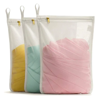 Сетчатая сумка для белья для деликатесов, Дорожная сумка для хранения одежды, сумки для стирки одежды + молния YKK