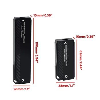 Адаптер для корпуса SSD-накопителя из алюминиевого сплава M.2 NVMe к USB C Y1UB 20G High Speed SSD Reader 5