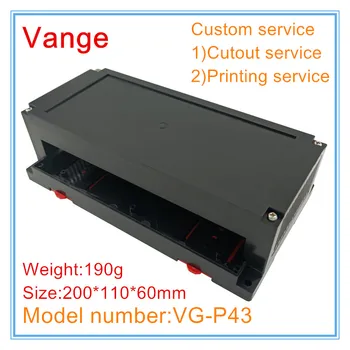 Проектная коробка Vange PLC 200 * 110 * 60 мм ABS пластиковая распределительная коробка Корпус печатной платы