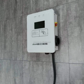 Автомобильное зарядное устройство AMECEE мощностью 22 КВТ 7 кВт Wallbox Type 2 для переменного тока Зарядное устройство для домашнего использования 32A Зарядный блок для электромобилей 2-го уровня 3