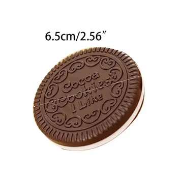 Мини-карманное зеркальце для женщин и девочек с шоколадным печеньем и расческой Princess Portable Sand Прямая поставка 4
