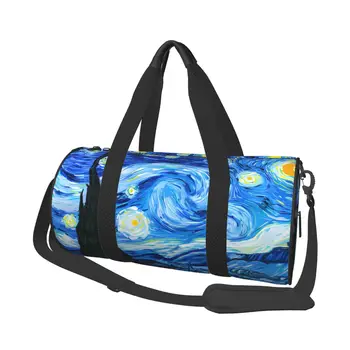 Спортивные сумки Van Gogh, карта Звездного неба, дорожная сумка для тренировок, большие винтажные сумки, мужская сумка для фитнеса выходного дня на заказ