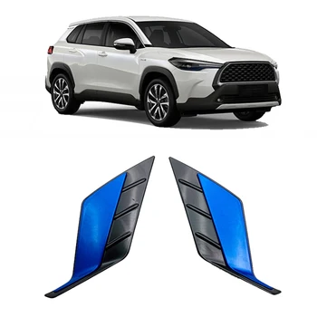 для Toyota Corolla Cross 2020 2021 ABS Хромированный Синий задний противотуманный фонарь, рамка для фонаря, отделка экстерьера, Украшение