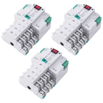 3X Автоматический выключатель двойного питания типа MCB 4P 100A ATS Автоматический выключатель Электрический Выключатель