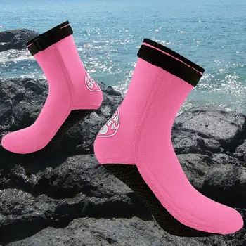 Носки для дайвинга Удобные регулируемые, 1 пара 3 мм противоскользящих неопреновых носков унисекс для дайвинга, серфинга, подводного плавания с маской и трубкой, сапоги для плавания 3