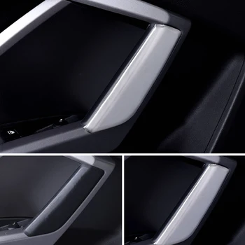 Автоаксессуар Внутренняя отделка дверного подлокотника, дверной ручки, Матовая нержавеющая сталь, подходит для Audi Q3 2019 2020 4