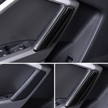 Автоаксессуар Внутренняя отделка дверного подлокотника, дверной ручки, Матовая нержавеющая сталь, подходит для Audi Q3 2019 2020 5