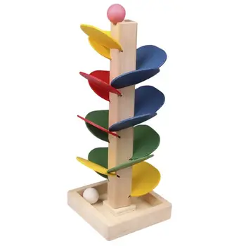 Красочное дерево Мраморный мяч Беговая дорожка Строительные блоки Детские деревянные игрушки Обучение по методу Монтессори Развивающие игрушки для детей Подарки