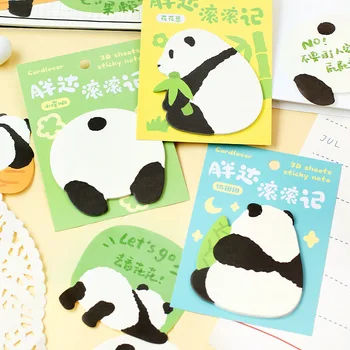 30 Листов / упаковка Panda Design Sticky Note Наклейка Для Студенческого Сообщения N Times Memo Pad Школьная Этикетка Для Скрапбукинга Канцелярские Принадлежности 0