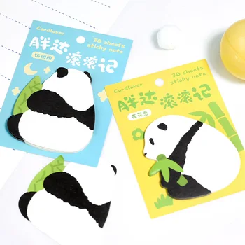 30 Листов / упаковка Panda Design Sticky Note Наклейка Для Студенческого Сообщения N Times Memo Pad Школьная Этикетка Для Скрапбукинга Канцелярские Принадлежности 1