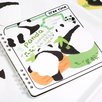 30 Листов / упаковка Panda Design Sticky Note Наклейка Для Студенческого Сообщения N Times Memo Pad Школьная Этикетка Для Скрапбукинга Канцелярские Принадлежности 3