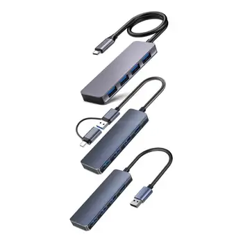 Концентратор USB C к USB 3.0 4 Порта Type C /Многопортовый Адаптер USB к USB 3.0 Алюминиевый Удлинитель Type C Конвертер Адаптер Зарядного Устройства