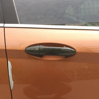 Наклейка на наружную дверную ручку автомобиля для Ford Fiesta 2009 2010 2011 2012 Аксессуары из углеродного волокна 4