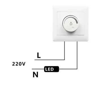 Светодиодный диммер для регулируемого освещения Белый 300 Вт 220 В 1