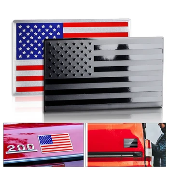 Автомобильная наклейка США Значок американского Флага Эмблема 3D Металлическое Хромированное Украшение Термоаппликация Водонепроницаемые Универсальные Внешние Детали Автомобильные Аксессуары