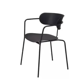 Железные стулья в скандинавском индустриальном стиле, простые и роскошные обеденные стулья, наружные спинки, пластиковые балконы, столы, стулья