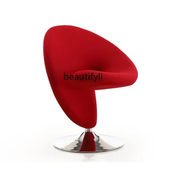 Кресло для отдыха из стекловолокна Nordic Entry Lux Style в форме Вопросительного Знака В форме кресла Карамельного цвета