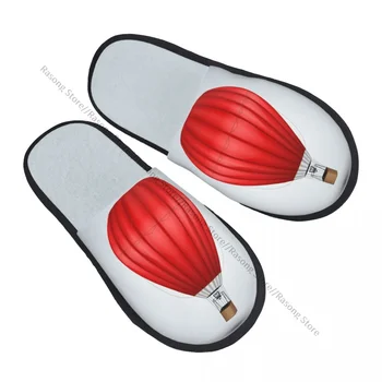 Меховые тапочки для женщин и мужчин Модные Пушистые Зимние Теплые Тапочки Красная Домашняя обувь на воздушном шаре