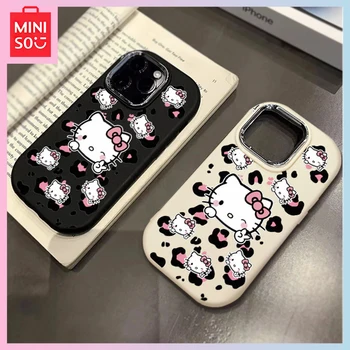 Miniso Sanrio Hello Kitty Аниме Каваи Iphone15Promax 14Plus Защита От Падения 13/12/11 Мягкий Чехол Для телефона Xr/xsmax Подарок На День Рождения Для девочек 1