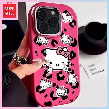 Miniso Sanrio Hello Kitty Аниме Каваи Iphone15Promax 14Plus Защита От Падения 13/12/11 Мягкий Чехол Для телефона Xr/xsmax Подарок На День Рождения Для девочек 4
