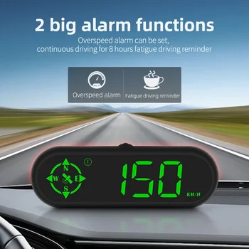 G9 Auto HUD Safe Driving Assist Head Up Дисплей Автомобильный Спидометр Сигнализация Светодиодный Дисплей Точное Направление GPS Подходит Для всех автомобилей 3