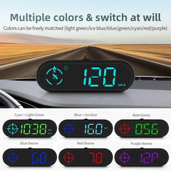 G9 Auto HUD Safe Driving Assist Head Up Дисплей Автомобильный Спидометр Сигнализация Светодиодный Дисплей Точное Направление GPS Подходит Для всех автомобилей 4