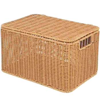 Кубические ящики для хранения с крышками и металлическим каркасом Плетеная корзина для хранения Многоцелевая корзина для мелочей Плетеный ящик для хранения Куб