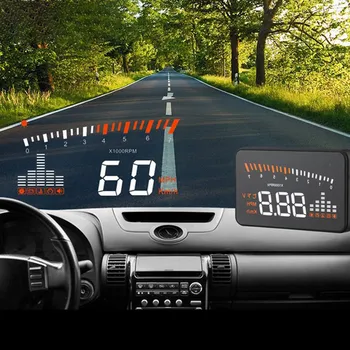 X5 Автомобильный HUD OBD II Головной дисплей Система предупреждения о превышении скорости Проектор лобового стекла Автоматическая электронная сигнализация напряжения