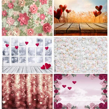 Виниловые Пользовательские Фоны Для Фотосъемки На День Святого Валентина, Реквизит Love Heart Rose Wall Photo Studio Background 21126 QRJJ-04