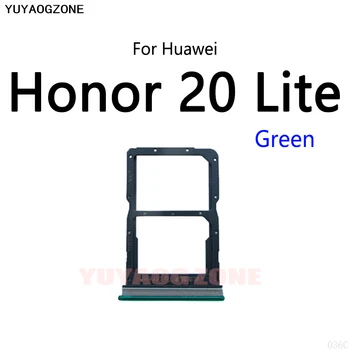 50 шт./лот для Huawei Honor 20 Lite слот для SIM-карты, держатель лотка, гнездо для чтения sim-карт, разъем для чтения sim-карт