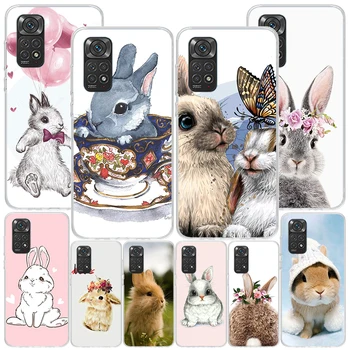 Чехол Cute Bunny Baby Rabbits Phnoe для Xiaomi Redmi Note 12 11S 11E 11 10S 10 Pro Plus 9 9S 11T 9T 8 8T 7 Global Unique Cover Co