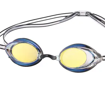 Плавательные очки с защитой от запотевания для мужчин женщин Очки для взрослых Регулируемый ремешок Черное золото 0