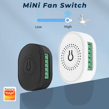 Tuya Wifi Smart Fan Speed Switch Controller DIY Потолочный вентилятор Переключатель Smart Life APP Пульт дистанционного управления Работает с Alexa Google Home 0